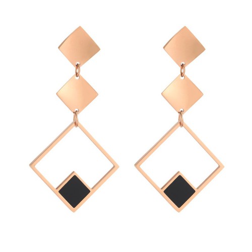 Bông Tai Dự Tiệc Hình Vuông Titan Ko Han Rỉ TT 3647