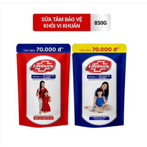Sữa tắm Lifebuoy Bảo vệ khỏi vi khuẩn 850gr (Túi) | BigBuy360 - bigbuy360.vn