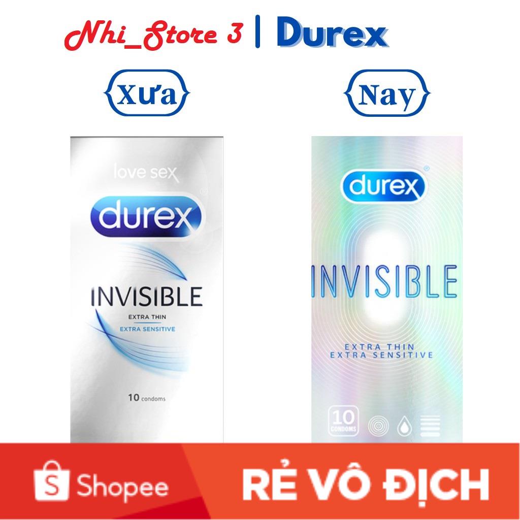 Bao cao su Invisible Extra Thin Extra Sensitive Của hãng Durex , Siêu mỏng - Hàng Chính Hãng _Nhi_Store3