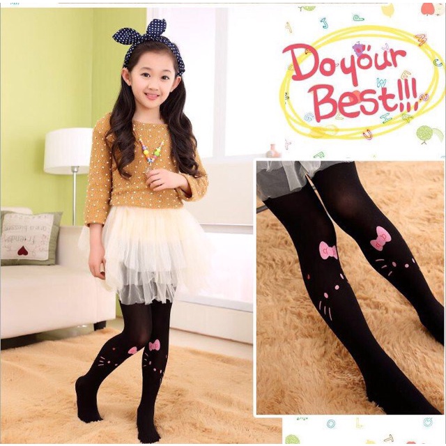 Quần Tất Cotton Mỏng Co Giãn Dành Cho Bé Gái