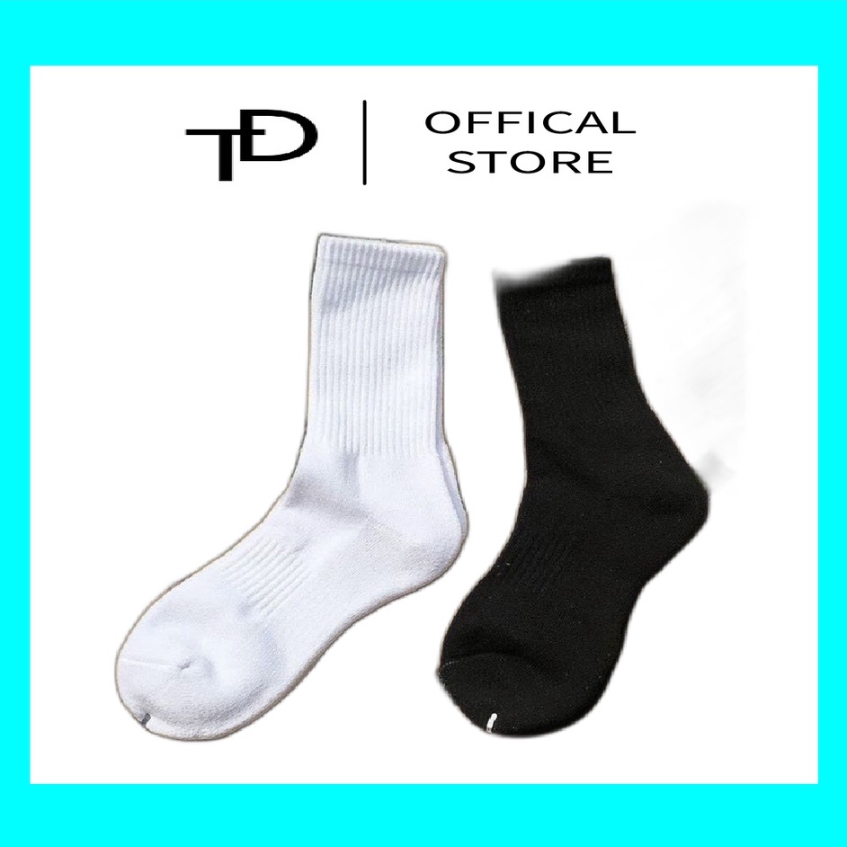 Tất cổ cao nữ nam trơn chất vải mềm dày thoáng khỉ vớ nữ nam cổ cao Unisex phong cách Hàn Quốc