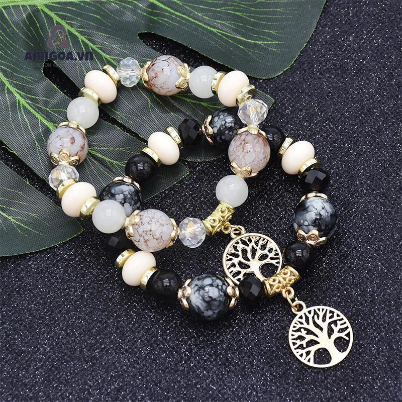 ✨✨Vòng Đeo Tay Bằng Đá Tự Nhiên Thời Trang Sành Điệu Cho Nữ