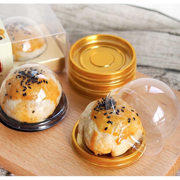 Hộp Nhựa Tròn Mini Có Nắp Cầu Đựng Bánh 50g ( Set 10 cái )