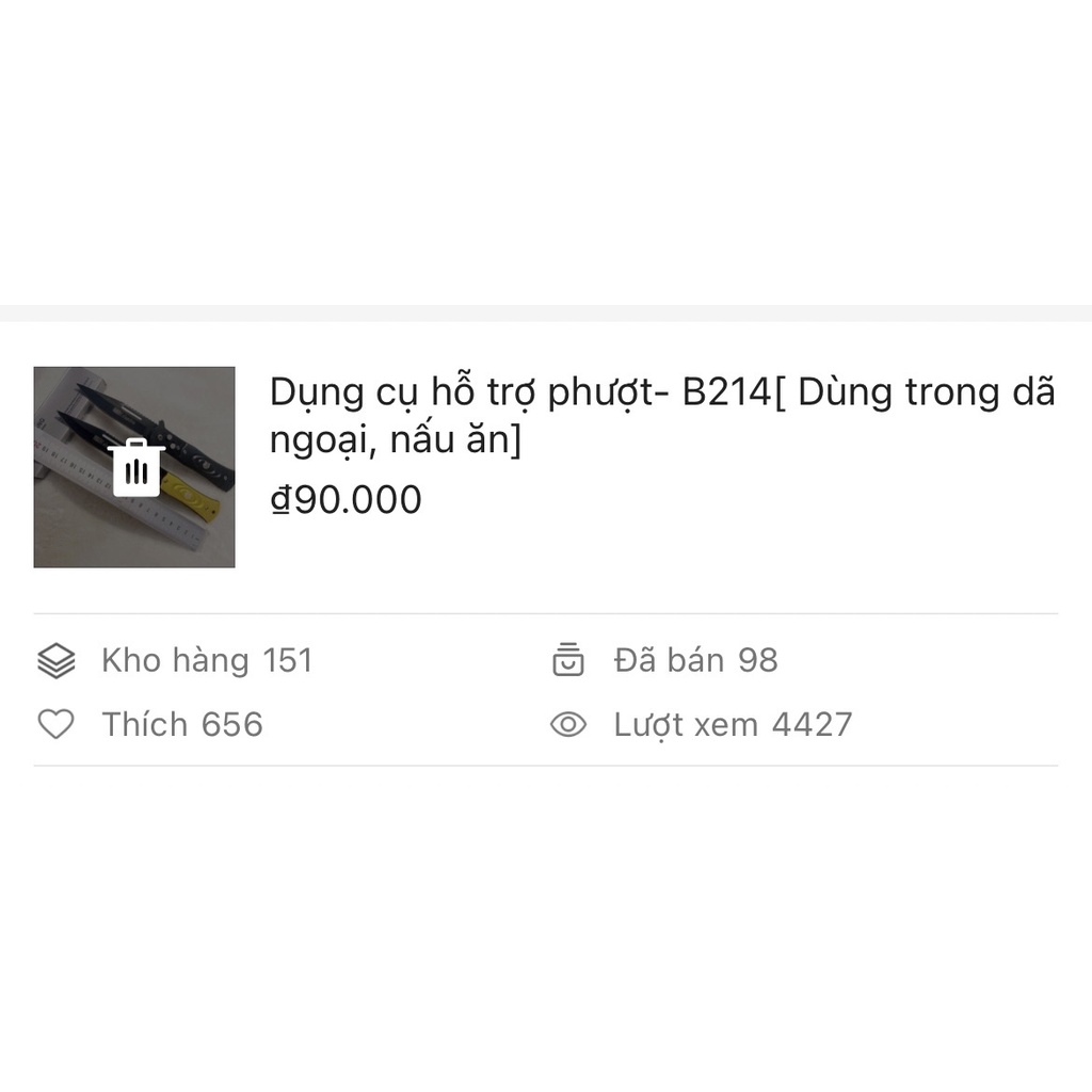 Dụng cụ hỗ trợ phượt B214- [SP cũ bị xoá] Hỗ trợ đi rừng, đi phượt