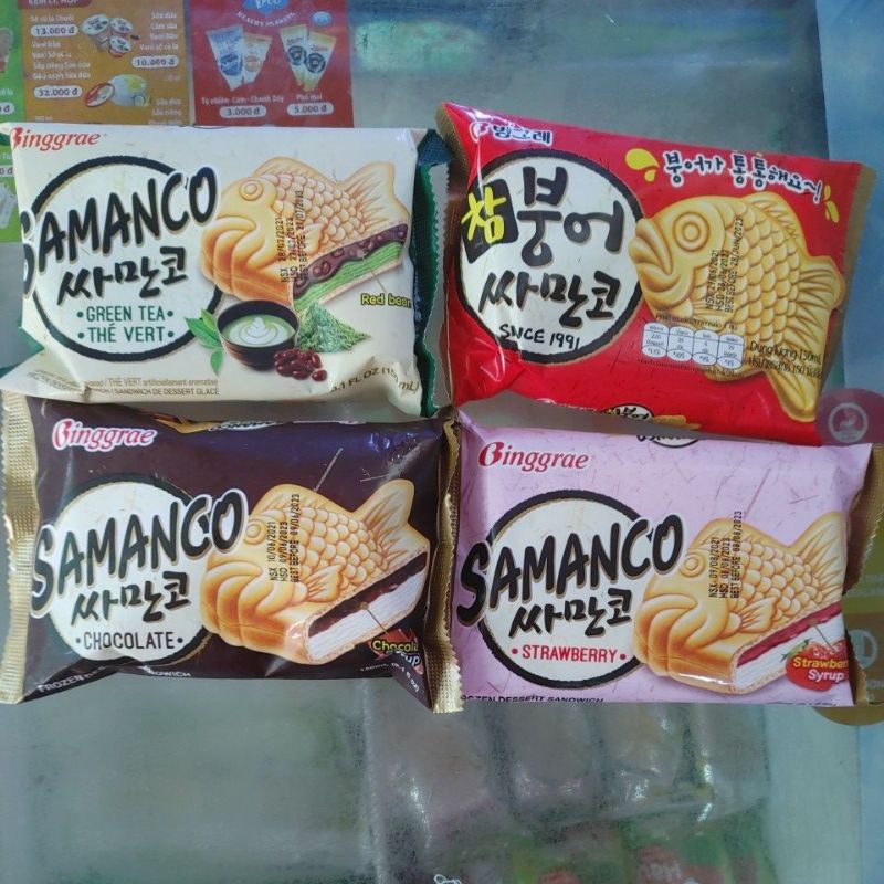 kem bánh cá Hàn Quốc Samanco các vị