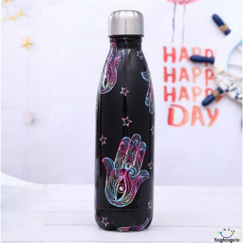 Bình nước giữ nhiệt dung tích 500 ML họa tiết galaxy đẹp mắt