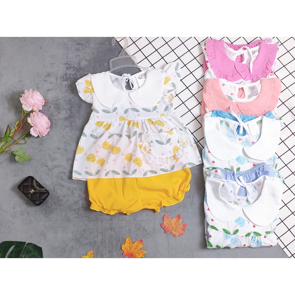 Combo 3 Bộ Lụa Tay Cánh Tiên Bé