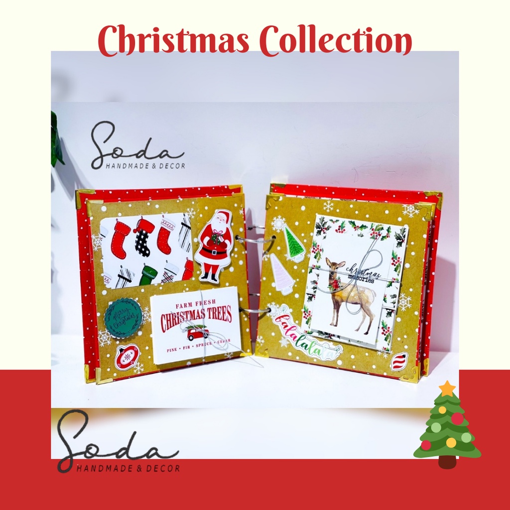 [CHRISTMAS COLLECTION] Scrapbook Chủ Đề Giáng Sinh 6 Trang