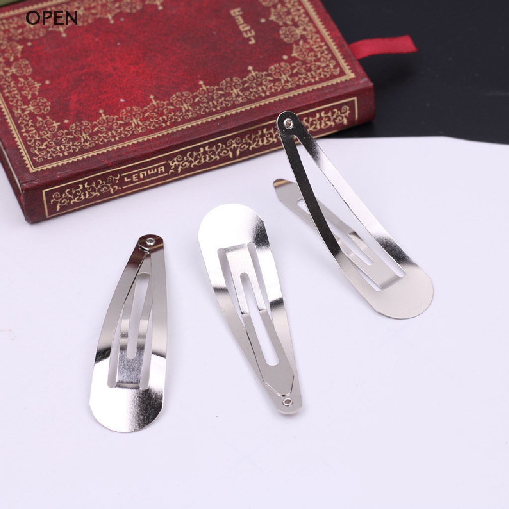 Op 50 Cái Kẹp Tóc Kim Loại Đơn Giản Màu Vàng Bạc Kẹp Tóc BB Diy Phụ Kiện Kẹp Tóc Cho Bé Gái