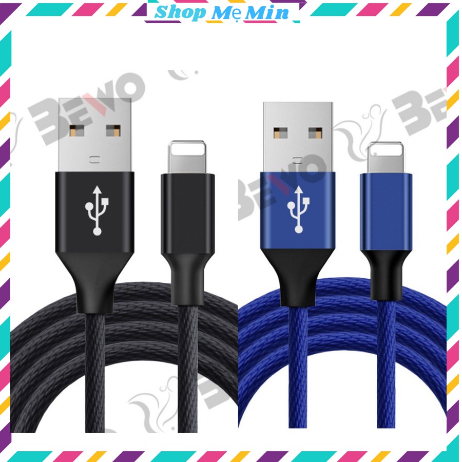 Cáp sạc nhanh dây dù mịn Bewo W12, Dài 120cm đầu dây đúc nguyên khối bọc sắt, Lightning-Micro-TypeC,