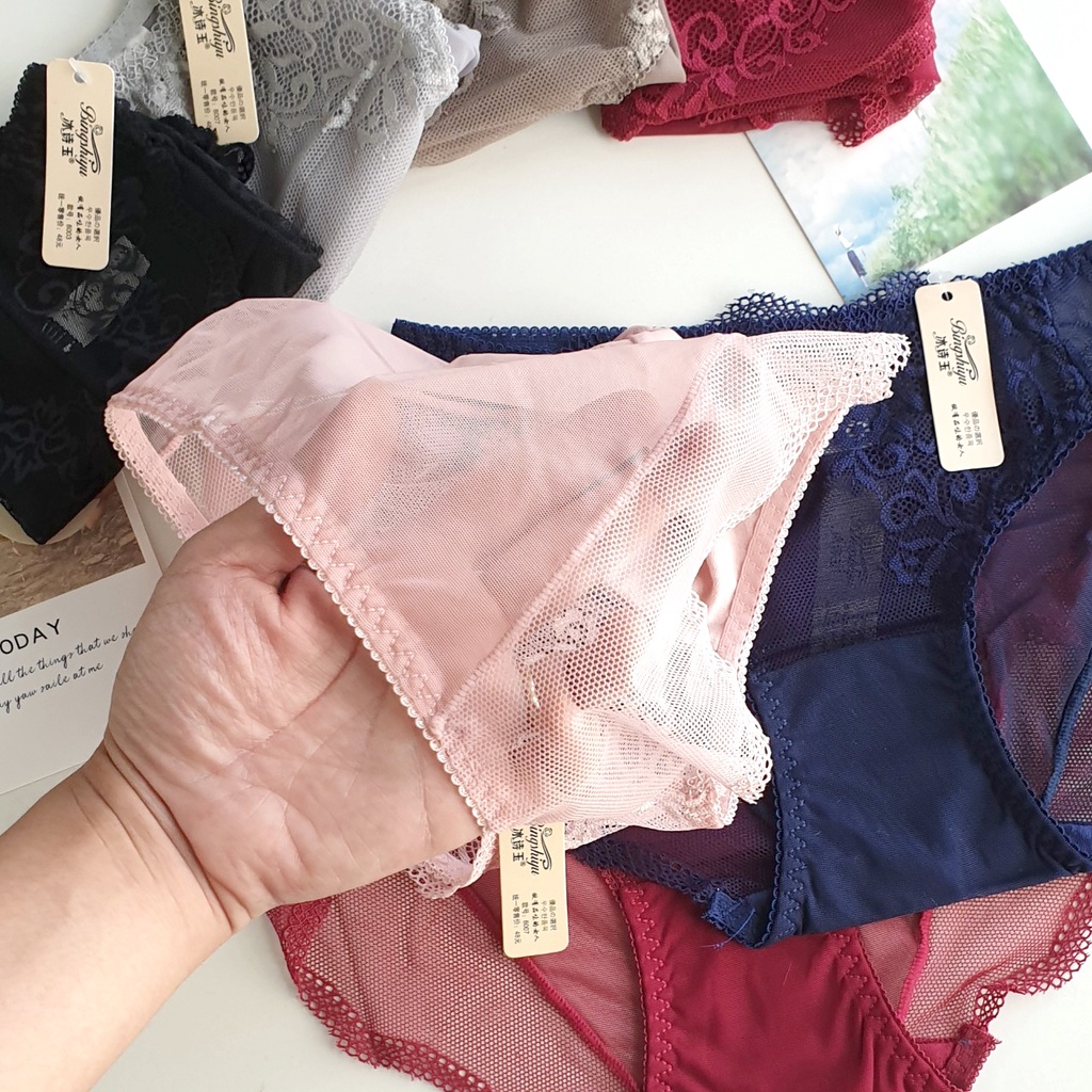 Quần lót nữ ren Royal Flower cao cấp - Quần chip voan mỏng FLQ126