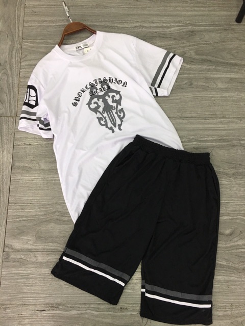 [GiáHủyDiệt] Bộ nam sọc trắng in hình | BigBuy360 - bigbuy360.vn