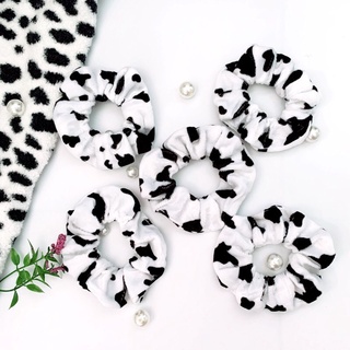 Scrunchies bò sữa cute-cột tóc vải