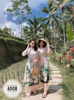 Bigsize Áo dài hoa sen AD08