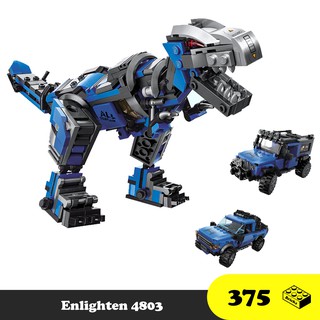 Đồ chơi Lắp Ráp Khủng Long Bạo Chúa Biến hình Xe Tải - Enlighten 4803 3 in 1 - 375 mảnh ghép