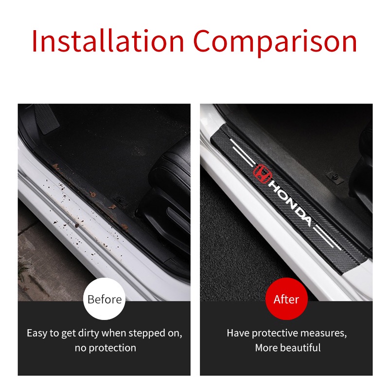 Miếng Dán Trang Trí Xe Hơi HONDA Bằng Sợi Carbon