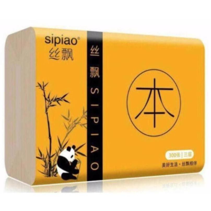 Khăn Giấy Gấu Trúc Sipiao - 1 gói 300 tờ siêu dai