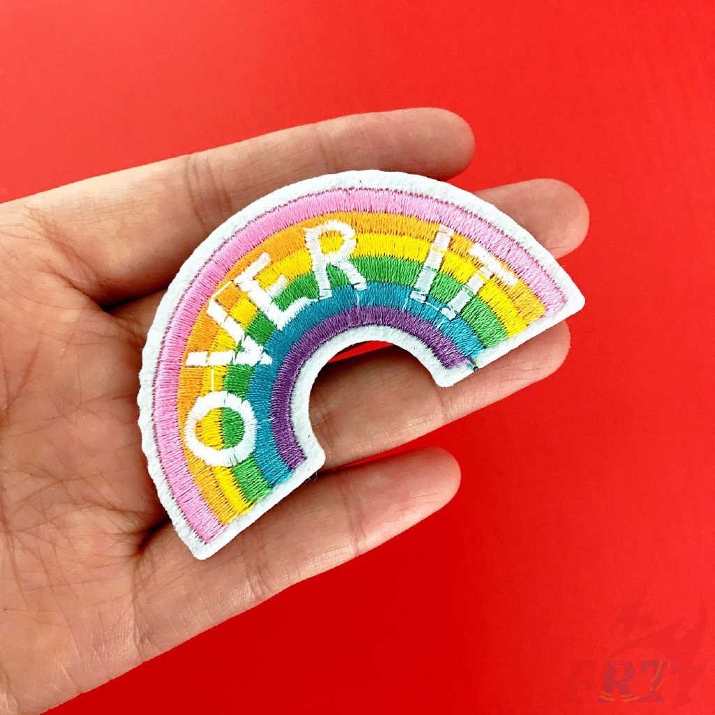 &gt; Ready Stock &lt; ☸ Rainbow Patch ☸ 1Pc Diy Sew On Iron On Patch （Rainbow - Series 01）
