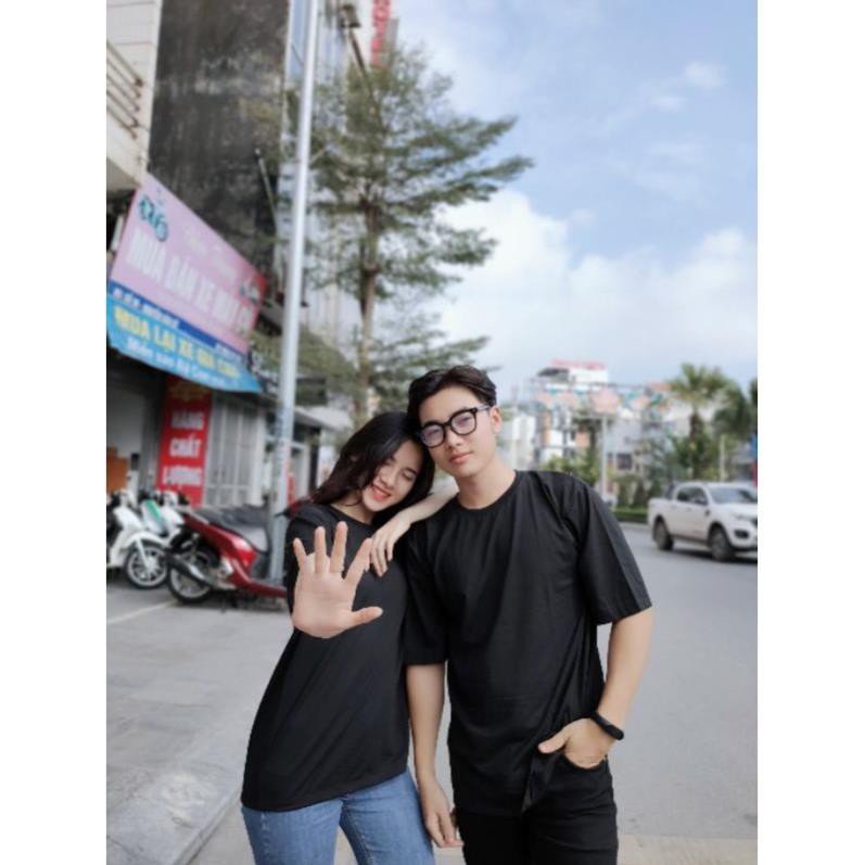 Áo phông trơn tay lỡ form suông rộng vải cotton mịn dày - Bán lẻ giá sỉ áo nam/nữ ❕