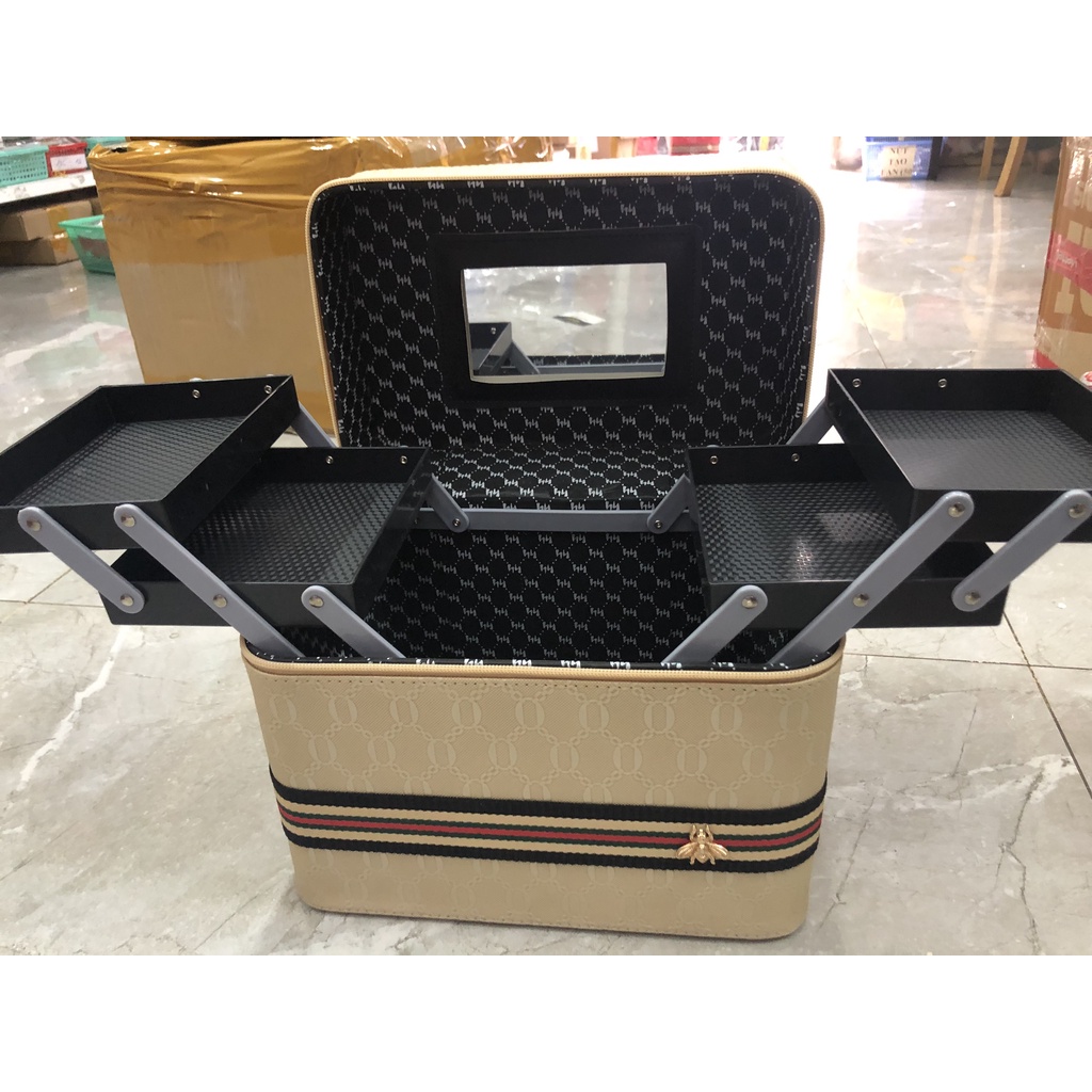 Cốp đựng đồ trang điểm  Dụng cụ nối mi Huy Hoàng Mi