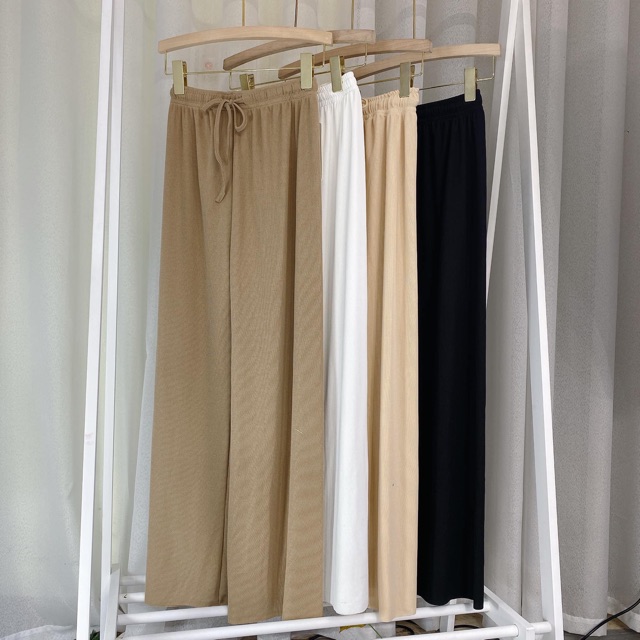 Quần Ống Rộng Tăm Cạp Chun freeship ảnh thật clip