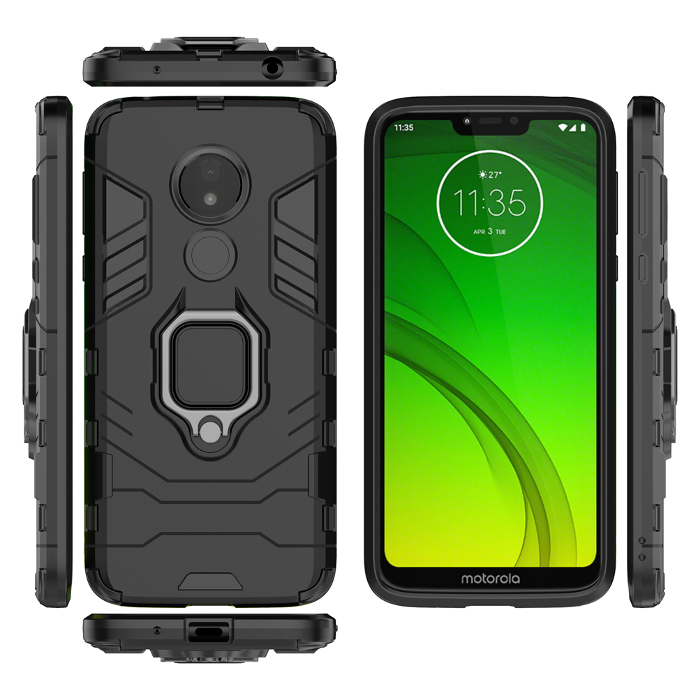 NECCXT Ốp lưng điện thoại cứng Motorola Moto G7 Power Plus Play ốp áo giáp chống sốc có nhẫn đứng 03ZG