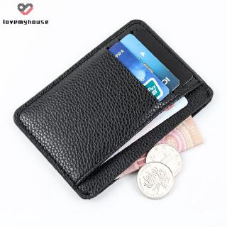 Ví đựng thẻ da pu siêu mỏng có 6 ngăn tiện dụng cho nam