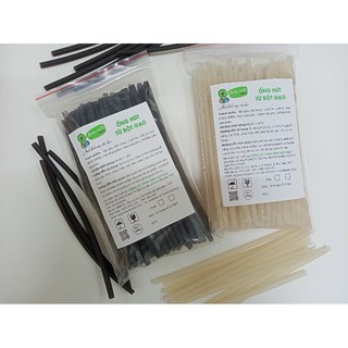 Túi 20 ống hút bột gạo Noodle Straw