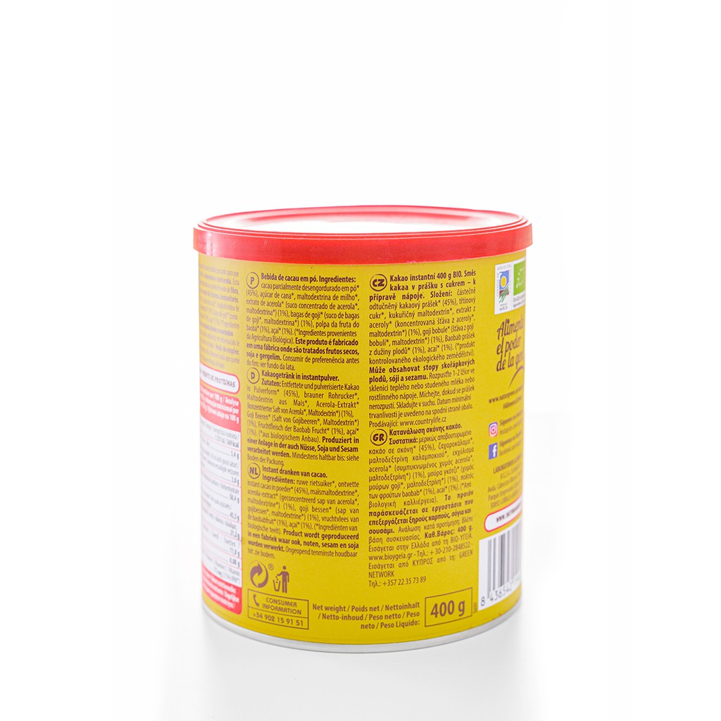 Bột cacao super kids hữu cơ Naturgreen (400g) - NaturGreen Biocao Super Kids Bio (400g)