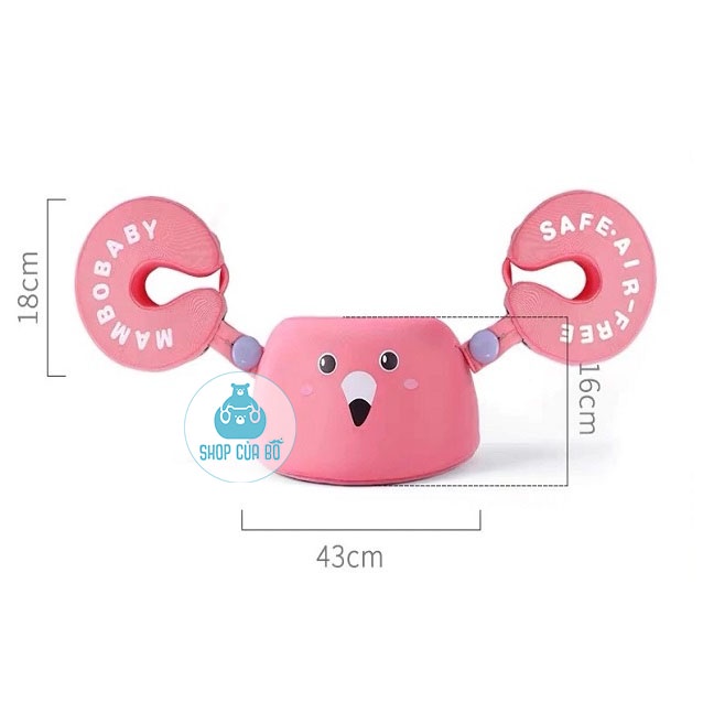 Phao bơi 3 in 1 không bơm hơi cho bé từ 3-8 tuổi phao bơi cao cấp Mambobaby