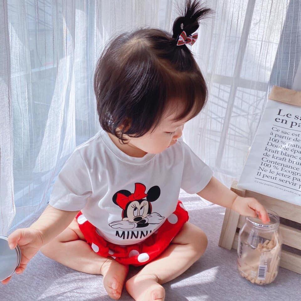 Set Áo Mickey Quần Chip Bi Đỏ Siêu Dễ Thương Cho Bé NamKidShop V315