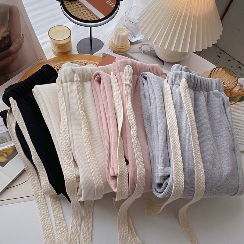 Quần Dài Lưng Cao Kiểu Dây Rút Phong Cách Thời Trang Hàn Quốc Mới