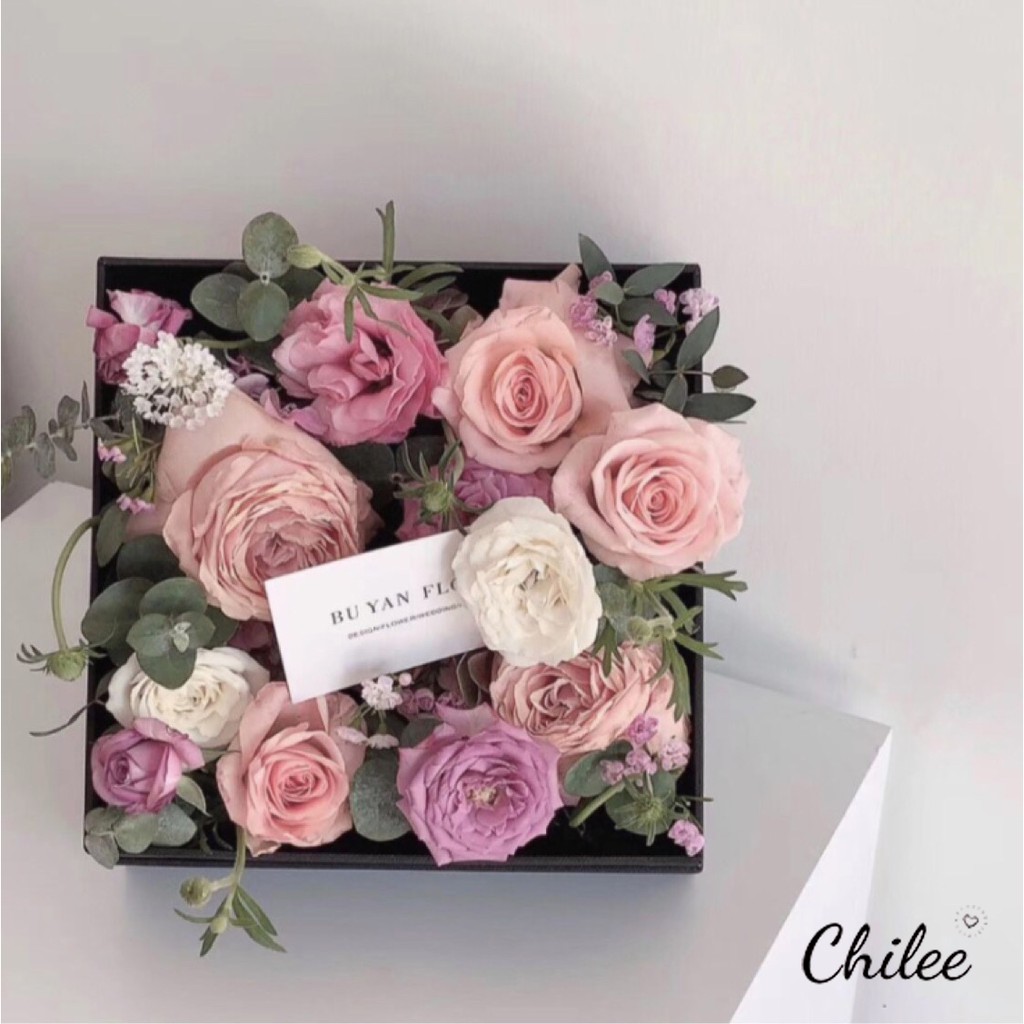 SET 2 HỘP VUÔNG CẮM HOA, ĐỰNG QUÀ TẶNG | BigBuy360 - bigbuy360.vn