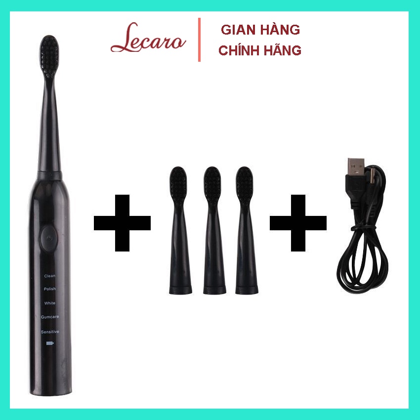 Bàn Chải Điện ELECTRIC TOOTHBRUSH 5 IN 1, Bàn Chải Đánh Răng Tự Động, Đa Năng, Sạch Sâu, Răng Sáng Khoẻ   LECARO