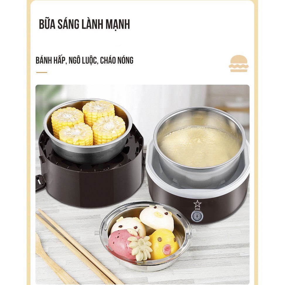 Cặp Lồng Cắm Điện 3 Tầng ruột inox Cao Cấp Giữ Nóng Thức Ăn Liên Tục-THẢO NGUYÊN SHOP-T3A5 | BigBuy360 - bigbuy360.vn
