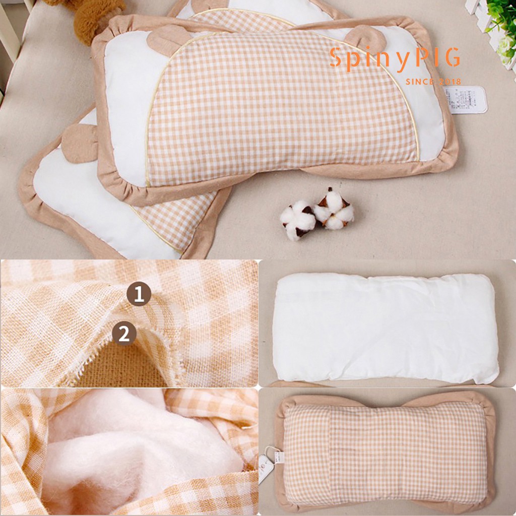 Gối cho bé chất liệu Cotton hữu cơ tự nhiên không chất tẩy nhuộm an toàn cho bé có thể tháo rời vỏ