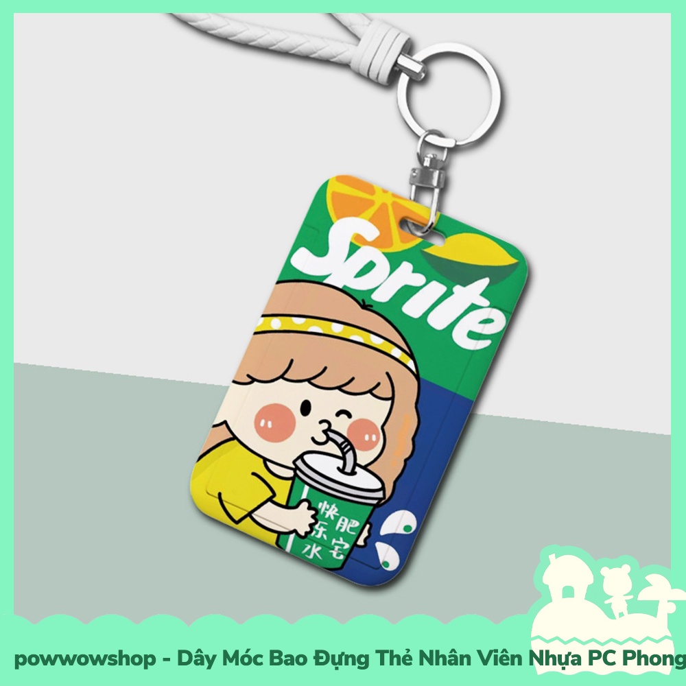 [Sẵn VN - Hỏa Tốc] Dây Móc Bao Đựng Thẻ Nhân Viên Nhựa PC Mẫu Nhân Vật Hoạt Hình Little Girl With Cans
