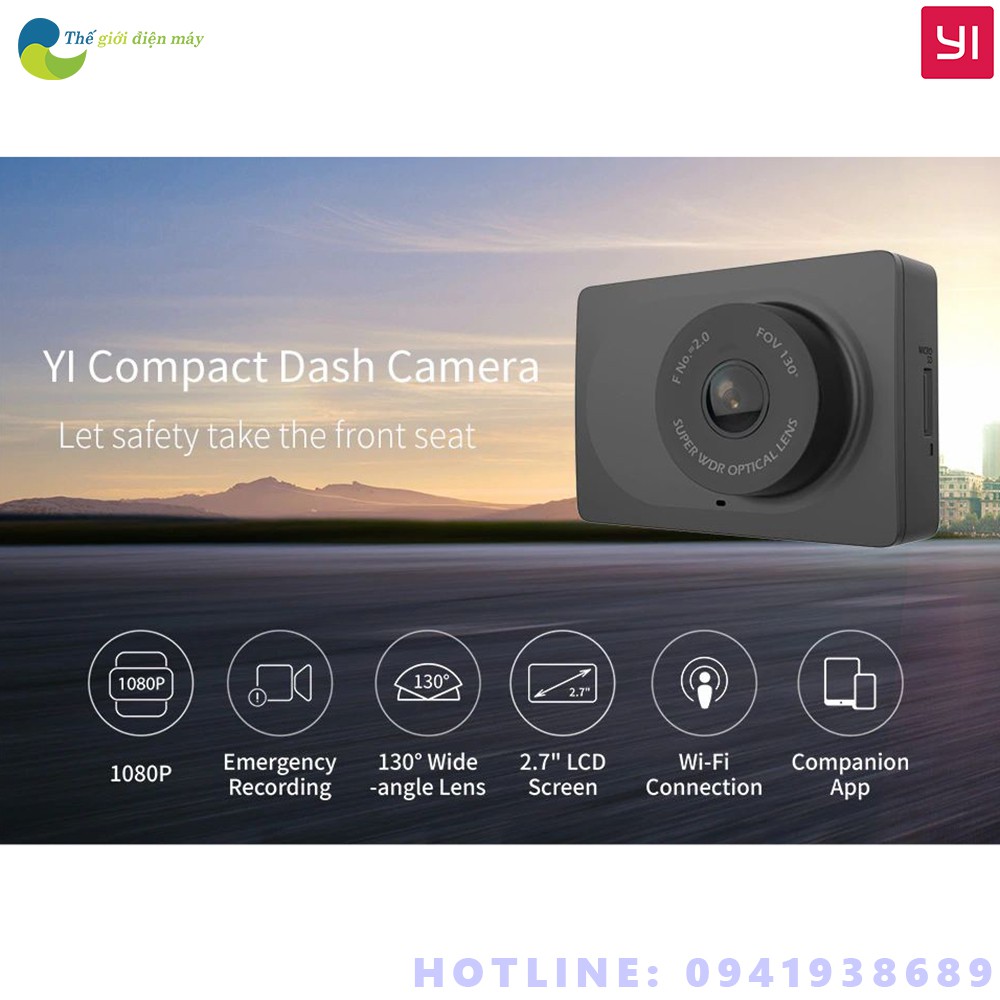 [Bản quốc tế ] Camera Hành Trình Xiaomi Yi Car DVR 1080P - Bảo Hành 6 Tháng - Shop Thế Giới Điện Máy | BigBuy360 - bigbuy360.vn