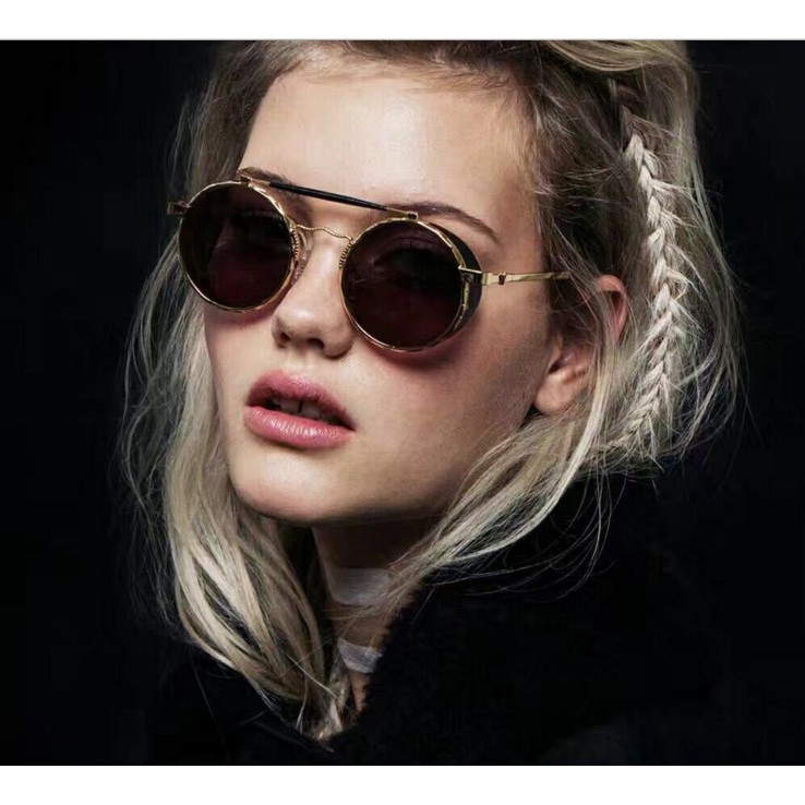 New fashion star with the same style European and American retro metal big frame super cool sunglasses ins hot-selling single-product sunglasses