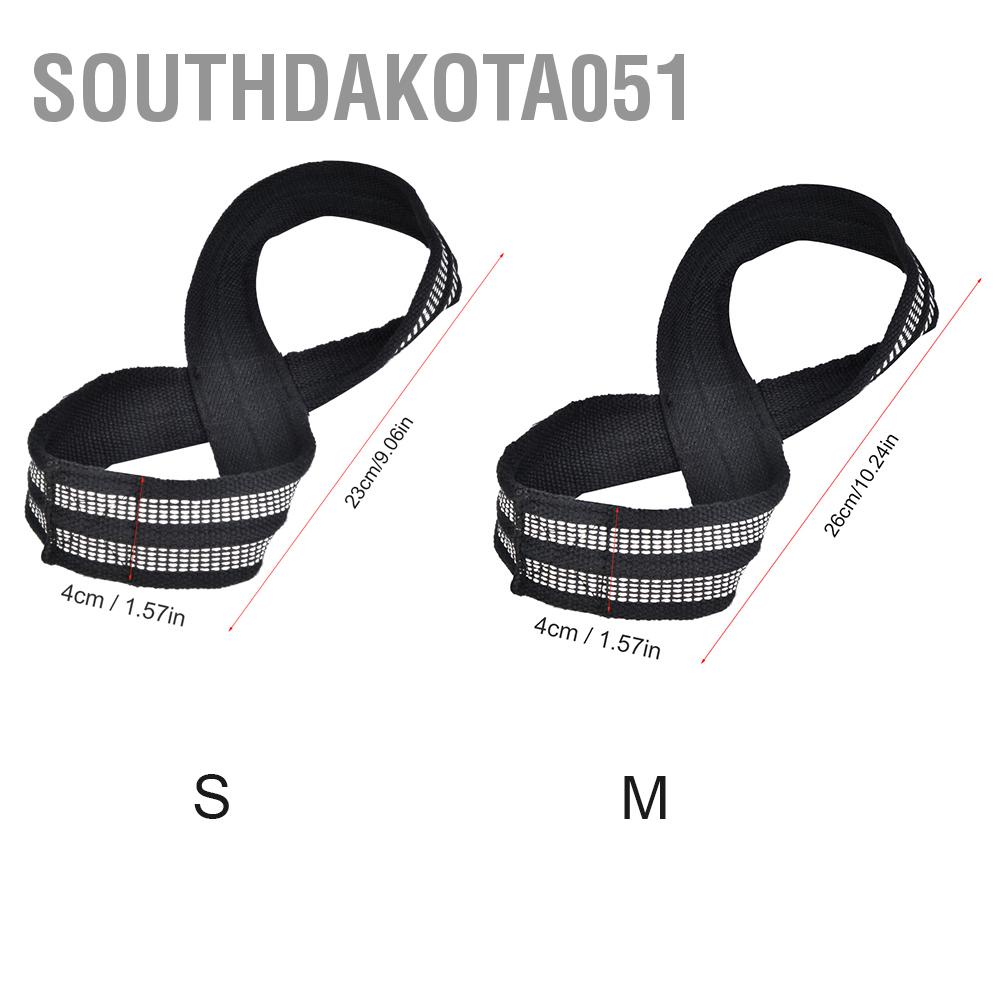 Hàng Sẵn Cặp Dây kéo lưng tập GYM-Hỗ trợ Deadlift, kéo tạ, lên xà Hình 8 Dây đeo cổ tay để kéo lên Thanh ngang Tăng lực cho phòng tập thể dục Thiết bị thể hình【Southdakota051】