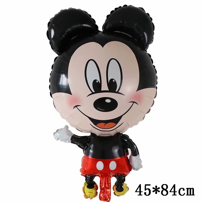 Bong Bóng Lá Nhôm 112cm Hình Mickey Minnie Đầu To Trang Trí Tiệc Sinh Nhật Bé Trai Gái Chủ Đề Sự Kiện