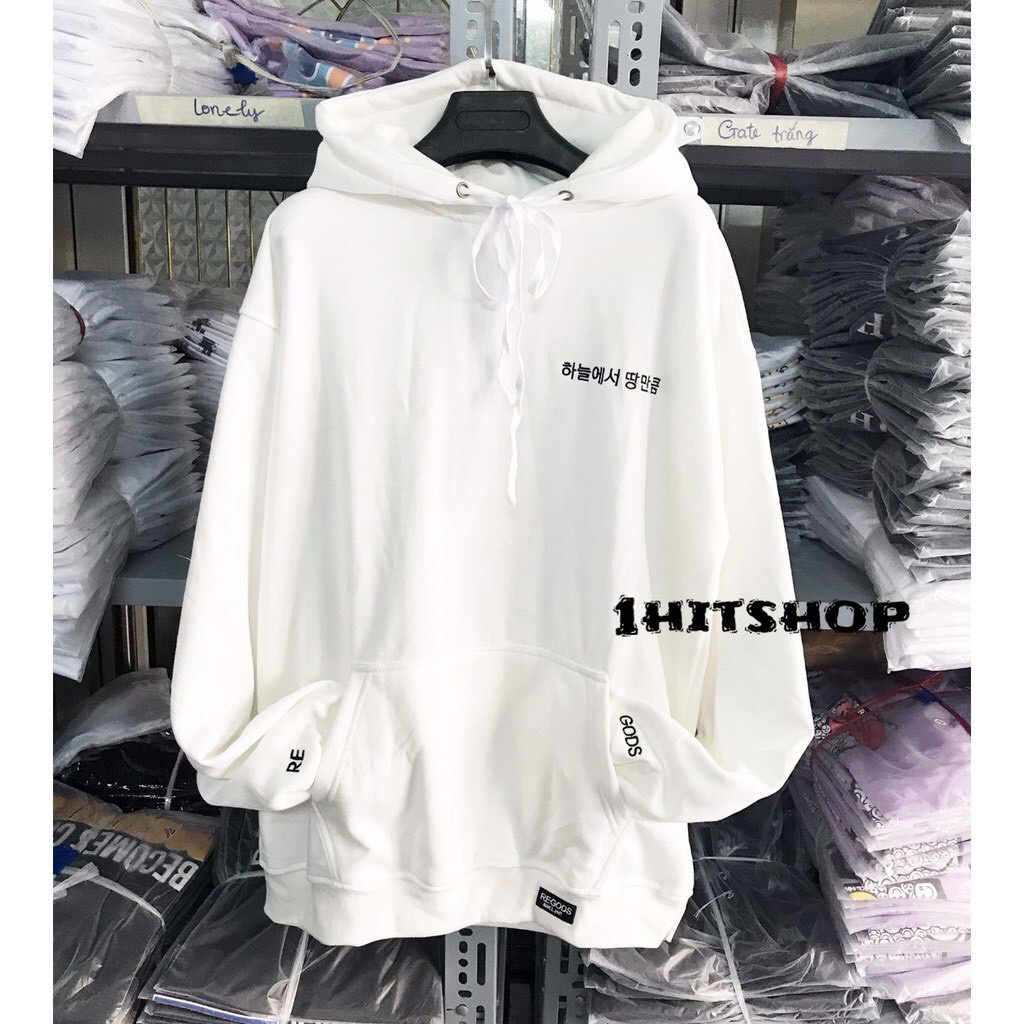 Áo Khoác Nỉ Hoodie Form Rộng Siêu Cá Tính In Chữ Hàn Quốc | BigBuy360 - bigbuy360.vn