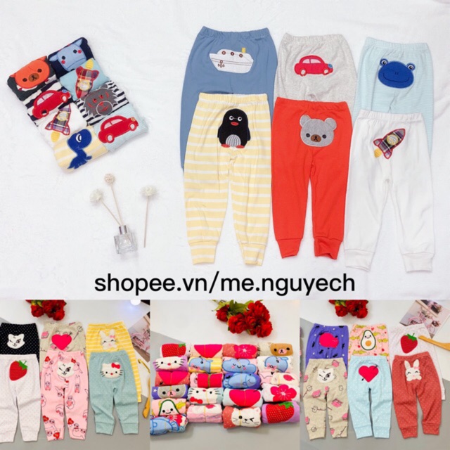 Set 5 quần dài mông thú cho bé