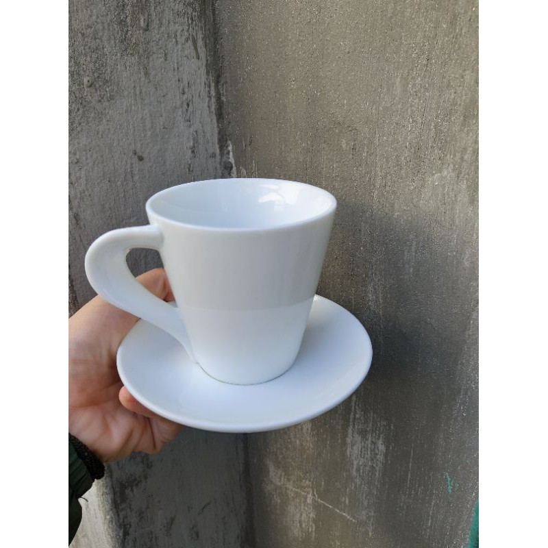 Combo 10 bộ cốc + đĩa pha trà gừng quai xoắn