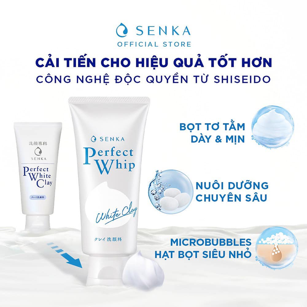 Sữa rửa mặt Senka Perfect Whip 120g-Nhật Bản