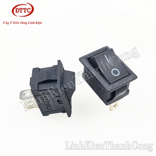 Bộ 20 Chiếc Công Tắc Bập Bênh KCD1-101 6A 250V 2P Đen, 2 Chân 2 Vị Trí