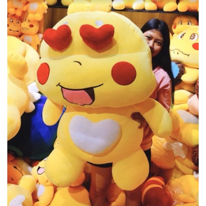 Thú Bông Khủng Long Qoobee Agapi Đáng Yêu Cute, Gối Ôm Ong Vàng Mặt Cười Mặt Tim Size Lớn 80Cm - 1M Siêu Mềm Mịn