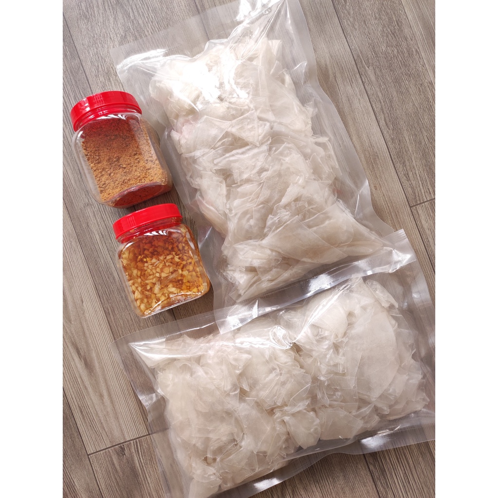 [1kg PSMN dầu tỏi] | Combo 1kg bánh tráng phơi sương + 1 hủ muối nhuyễn + 1 hủ dầu tỏi] | Chợ Cô Thu