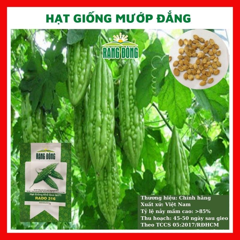 Hạt giống mướp đắng trái dài (khổ qua) - rau củ quả trồng chậu, sân vườn ban công ngon giòn ngọt nảy mầm cao 2gr RADO316