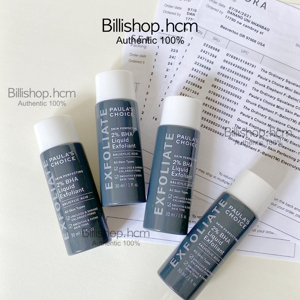 Sample 30ML/10ML - Tẩy tế bào chết 2% BHA Liquid Exfoliant